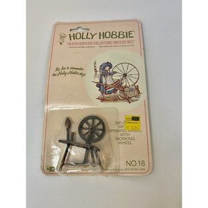 Holly Hobbie Old Fashioned Diecast Miniatures Spinning Wheel‎ #18 Vintage New